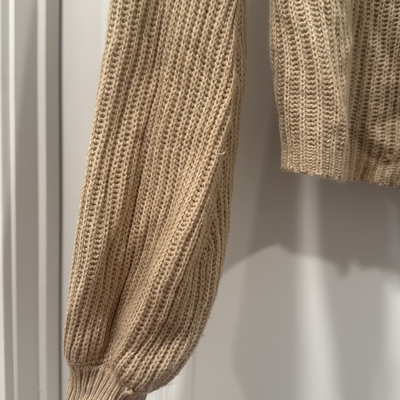 Tan Button Up Cardigan Sweater - Picture 4 of 5